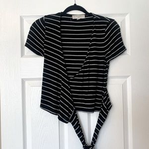 Urban Outfitters | Black & white striped crop top